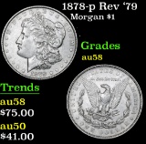 1878-p Rev '79 . . Morgan Dollar $1 Grades Choice AU/BU Slider