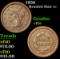 1856 . . Braided Hair Large Cent 1c Grades vf+