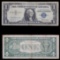 ***Star Note 1957 $1 Blue Seal Silver certificate Grades vf+