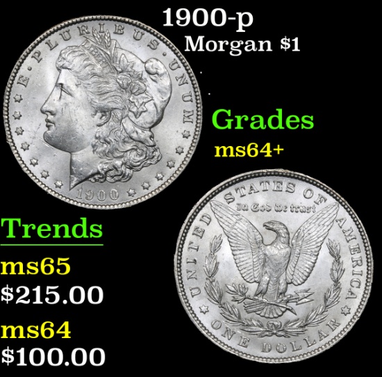 1900-p . . Morgan Dollar $1 Grades Choice+ Unc