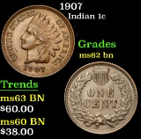 1907 . . Indian Cent 1c Grades Select Unc BN