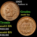 1905 . . Indian Cent 1c Grades Select Unc BN