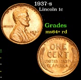 1937-s . . Lincoln Cent 1c Grades Choice+ Unc RD