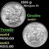 1891-p . . Morgan Dollar $1 Grades Select+ Unc