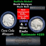 Full roll of Buffalo Nickels, 1926 on one end & a 's' Mint reverse on other end (fc)