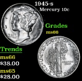 1945-s . . Mercury Dime 10c Grades GEM+ Unc