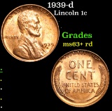 1939-d . . Lincoln Cent 1c Grades Select+ Unc RD