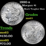 1890-s Much Tougher Date . Morgan Dollar $1 Grades Select Unc