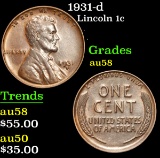 1931-d . . Lincoln Cent 1c Grades Choice AU/BU Slider