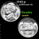 1945-p . . Jefferson Nickel 5c Grades Choice+ Unc