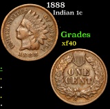 1888 . . Indian Cent 1c Grades xf