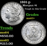 1891-p Tough in this Grade . Morgan Dollar $1 Grades Select+ Unc