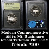 1991-S Mt. Rushmore Proof  Modern Commem Half Dollar 50c Graded GEM++ Proof Deep Cameo by USCG