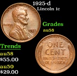 1925-d . . Lincoln Cent 1c Grades Choice AU/BU Slider