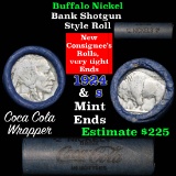 Full roll of Buffalo Nickels, 1924 on one end & a 's' Mint reverse on other end (fc)
