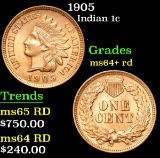 1905 . . Indian Cent 1c Grades Choice+ Unc RD