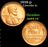 1938-p . . Lincoln Cent 1c Grades Choice Unc RD