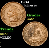 1904 . . Indian Cent 1c Grades Choice AU