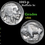 1915-p . . Buffalo Nickel 5c Grades vf++