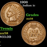 1906 . . Indian Cent 1c Grades Choice AU/BU Slider