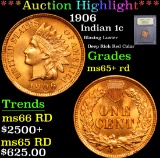 ***Auction Highlight*** 1906 Blazing Luster Deep Rich Red Color Indian Cent 1c Graded Gem+ Unc RD By