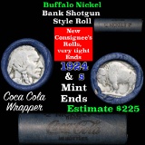 Full roll of Buffalo Nickels, 1924 on one end & a 's' Mint reverse on other end (fc)