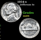 1954-s . . Jefferson Nickel 5c Grades Choice Unc