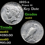 1925-s Key Date . Peace Dollar $1 Grades Select Unc