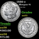 1886-o Key Date . Morgan Dollar $1 Grades Choice AU