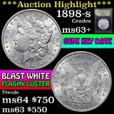 ***Auction Highlight*** 1898-s Morgan Dollar $1 Graded Select+ Unc by USCG (fc)