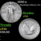 1930-s . . Standing Liberty Quarter 25c Grades vf++