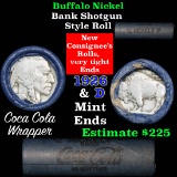 Full roll of Buffalo Nickels, 1926 on one end & a 'd' Mint reverse on other end (fc)