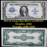 1923 $1 large size silver certificate Grades xf