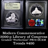 2000-p Library Of Congress Proof Modern Commem Dollar $1 Graded GEM++ Proof Deep Cameo by USCG