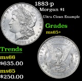 1883-p Ultra Clean Example . Morgan Dollar $1 Grades GEM+ Unc