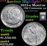 *Auction Highlight* 1923-s Monroe Rare In This Grade . Old Commem 50c Graded Choice+ Unc By USCG (fc