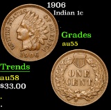 1906 . . Indian Cent 1c Grades Choice AU