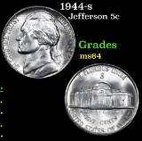 1944-s . . Jefferson Nickel 5c Grades Choice Unc