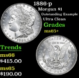 1886-p Outstanding example Ultra clean Morgan Dollar $1 Grades GEM+ Unc