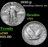 1930-p . . Standing Liberty Quarter 25c Grades vf+
