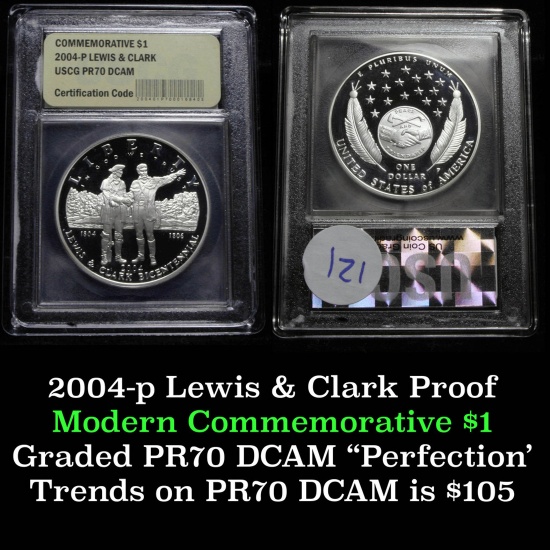 2004-P Lewis & Clark Modern Commem Dollar $1 Graded GEM++ Proof Deep Cameo by USCG