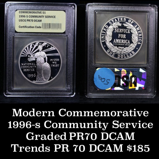 1996-s Community Service Modern Commem Dollar $1 Graded GEM++ Proof Deep Cameo by USCG