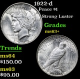 1922-d Peace Dollar $1 Grades Select+ Unc