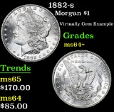 1882-s Virtually Gem Example . Morgan Dollar $1 Grades Choice+ Unc