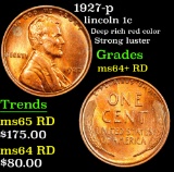 1927-p Lincoln Cent 1c Grades Choice+ Unc RD