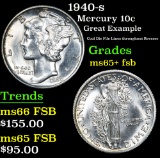 1940-s Mercury Dime 10c Grades GEM+ FSB