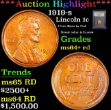 ***Auction Highlight*** 1919-s Lincoln Cent 1c Graded Choice+ Unc RD by UsCG (fc)