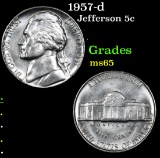 1957-d . . Jefferson Nickel 5c Grades GEM Unc