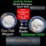 Buffalo Nickel Shotgun Roll in Old Coca-Cola Wrapper 1915 & s Mint Ends (fc)