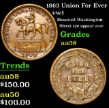 1863 Union For Ever Civil War Token 1c Grades Choice AU/BU Slider